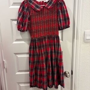 Ivy City Co Red Plaid Dress